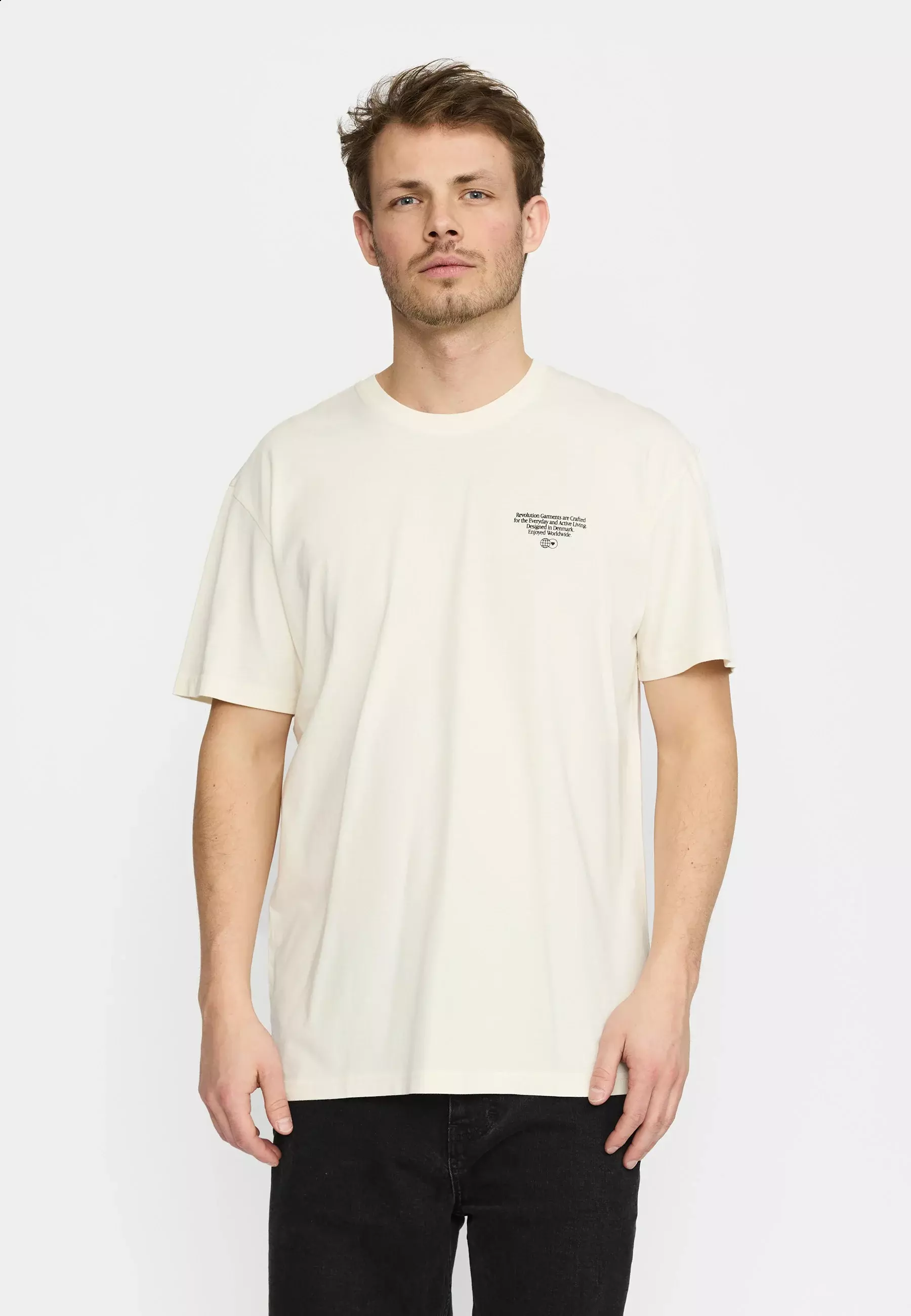 Revolution Offwhite Oldscool Streetview Backprint T-Shirt Herren weiss 